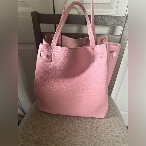 CELINE Soft Grained Calfskin Small Belt Cabas Phantom Pink - Picture 3 of 10